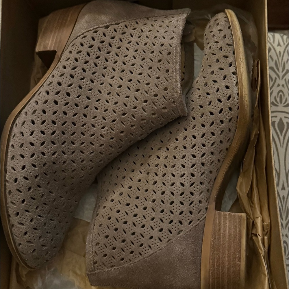 Women's Lucky Brand “Brindle” Perforated Ankle Boots